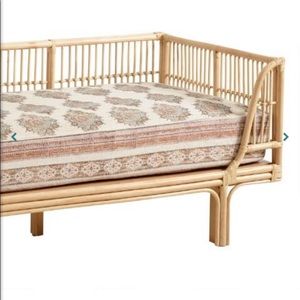 Natural Block Printed  Twin Mattress Cover - Cost Plus World Market